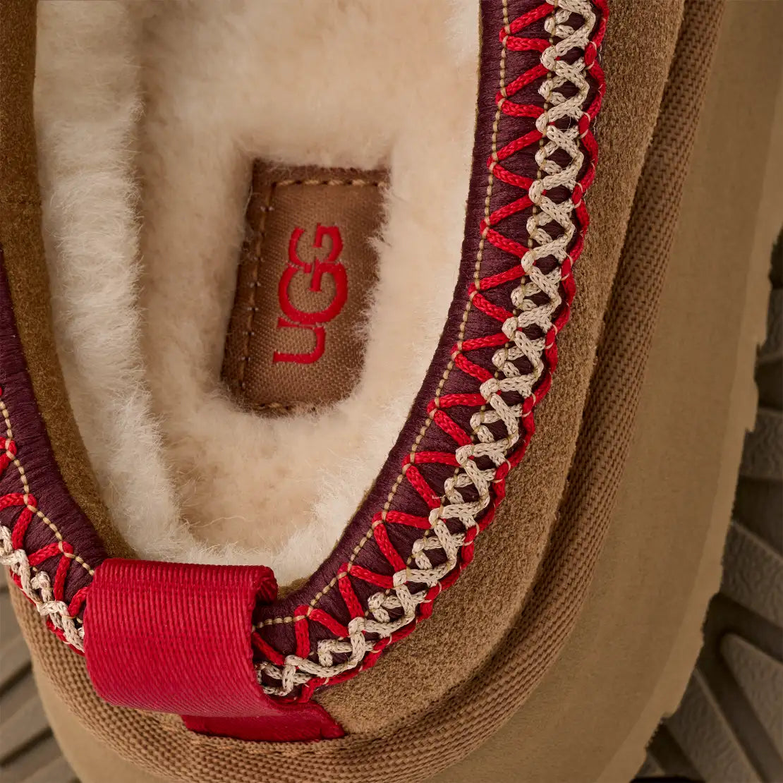UGG TAZZ II Marrone Dettagli Rossi