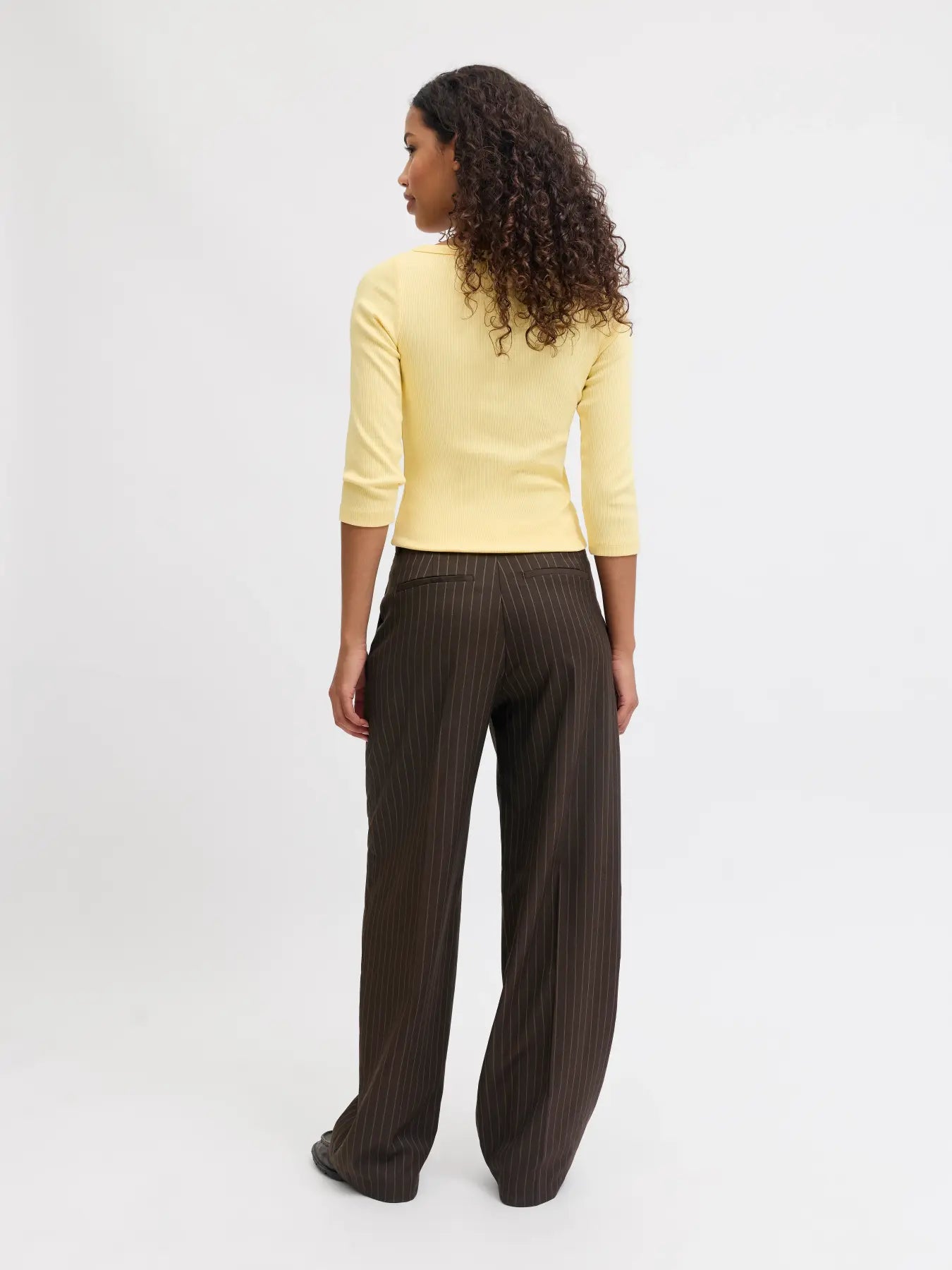 JJXX JJXX Jxaya Ellis Pantalone Classico Gessato Marrone Donna - foto 3 - Tommaseo Clothing