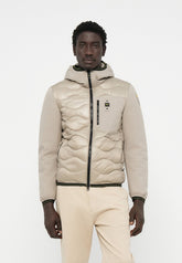 BLAUER Giubbotto Uomo Piumino Invernale Ondulato Manica Liscia Beige