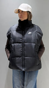 Giubbotto Smanicato Nike Donna over size Nero