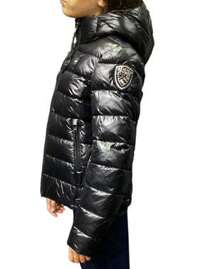 BLAUER Giubbotto Ondulato Con Cappuccio Bambina Nero