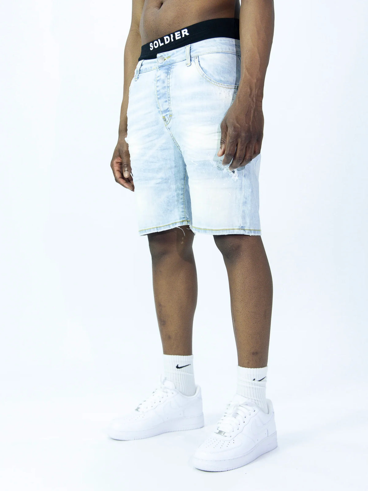 SOLDIER Bermuda Jeans Denim Chiaro