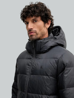 CALVIN KLEIN Giubbotto Invernale Con Logo Piccolo Sul Petto Grigio