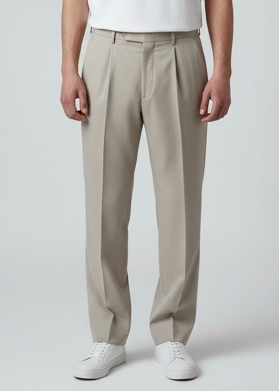 SOLDIER Pantalone Sartoriale Beige Fondo Largo