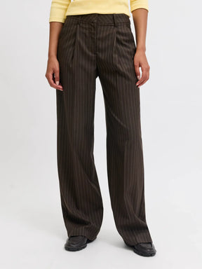 JJXX JJXX Jxaya Ellis Pantalone Classico Gessato Marrone Donna - PANTALONE - Tommaseo Clothing