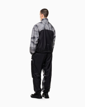 EMPORIO ARMANI Tuta In Microfibra Dynamic Atlete Fantasia a Righe Grigia/Nera