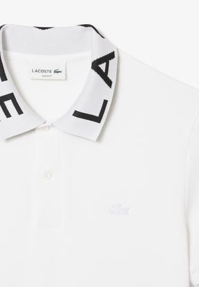 LACOSTE Polo Con Scritta Sul Collo Bianca