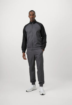 EMPORIO ARMANI Tuta Leggera In Microfibra Con Zip Grigia/Nera 25/26
