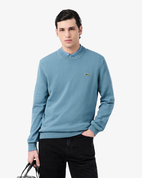 LACOSTE Pullover Girocollo Basic In Cotone Avion