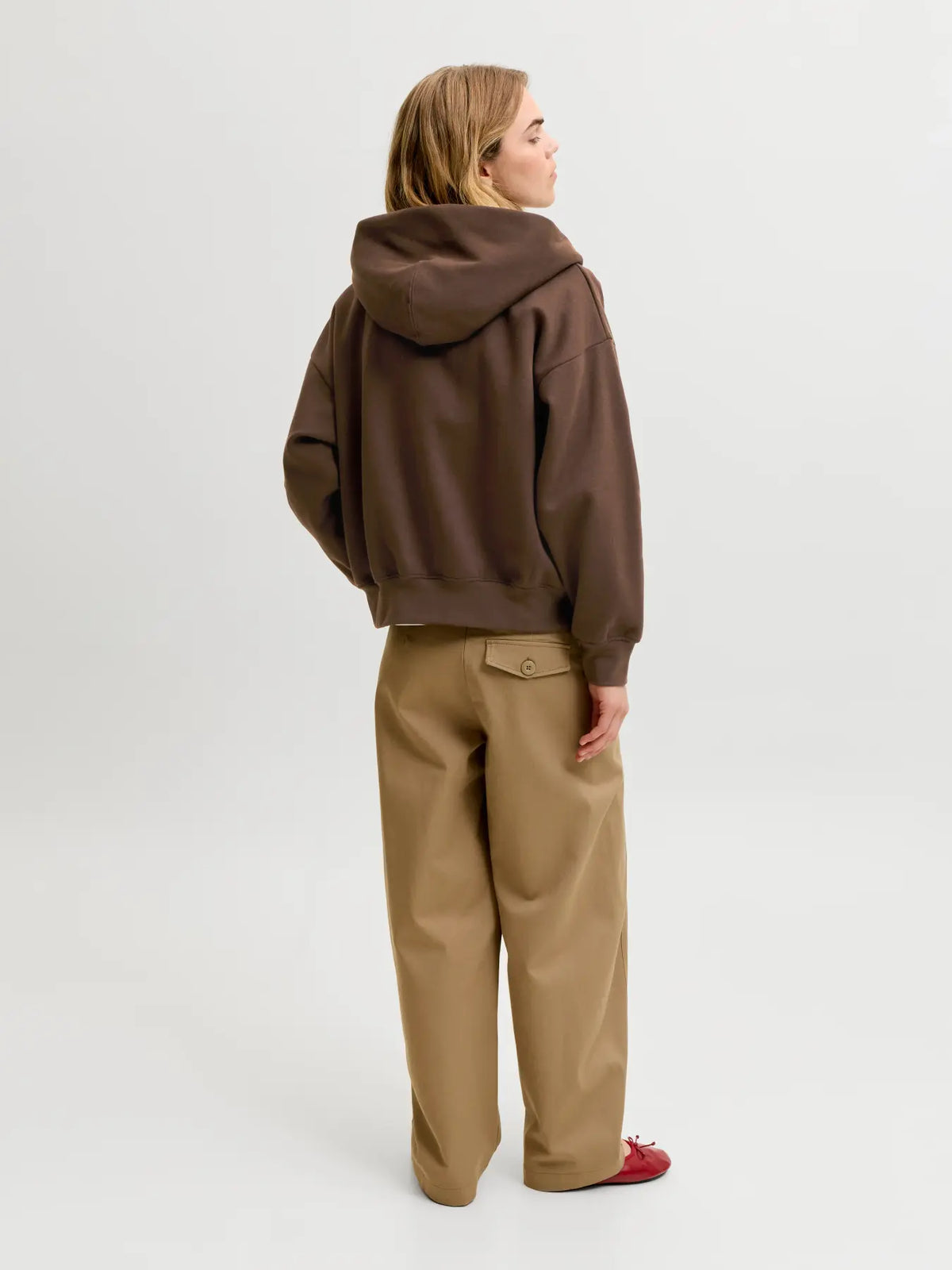 JJXX JXSOPHIA FELPA BOXY MARRONE DONNA