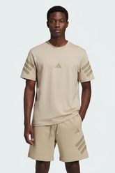 Adidas Completino Tech Cotone Uomo Beige Bande Laterali