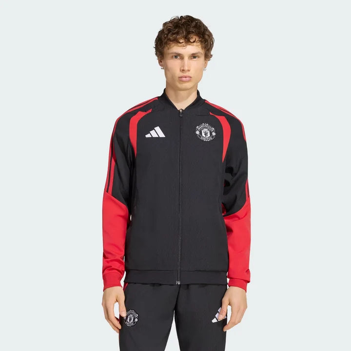 ADIDAS Tuta Completa Manchester United Senza Cappuccio Nero/Rosso