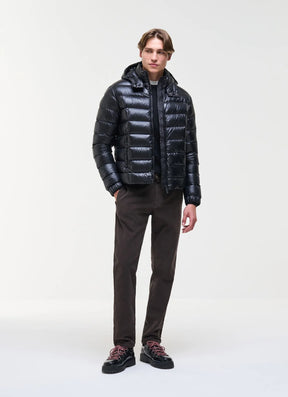 COLMAR Giubbotto Piumino Fasciato Con Cappuccio Nero 26/27