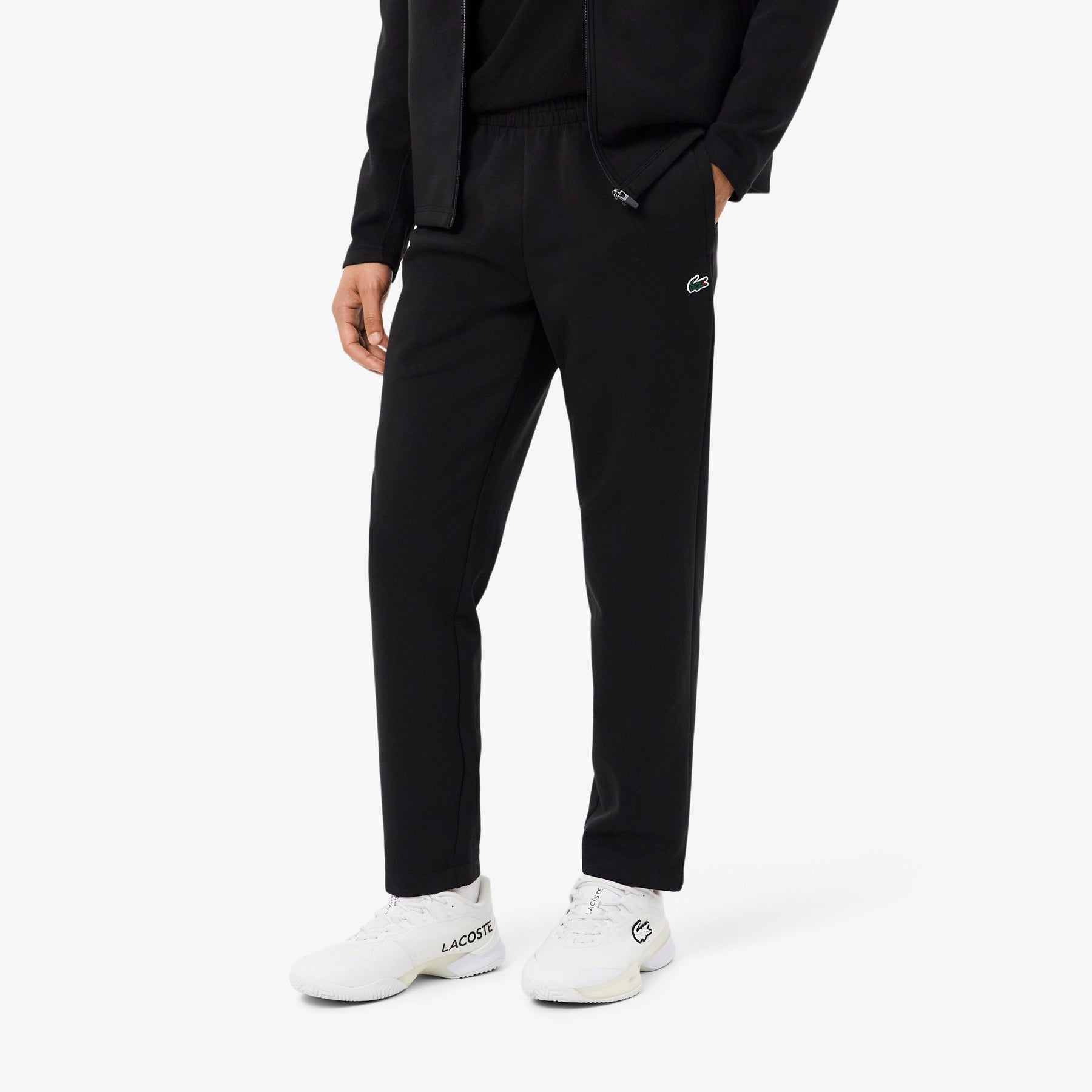 LACOSTE Pantalone Della Tuta Elasticizzato Nero