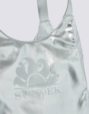 Sundek SUNDEK Borsa Da Mare Laminata Con Logo Silver - foto 3 - Tommaseo Clothing