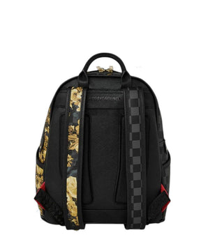 SPRAYGROUND Zainetto GOLD FLORAL REMIX SAVAGE Nero/Oro