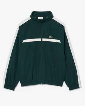 LACOSTE Bambino Tuta Colorblock In Taffeta Verde/Bianco