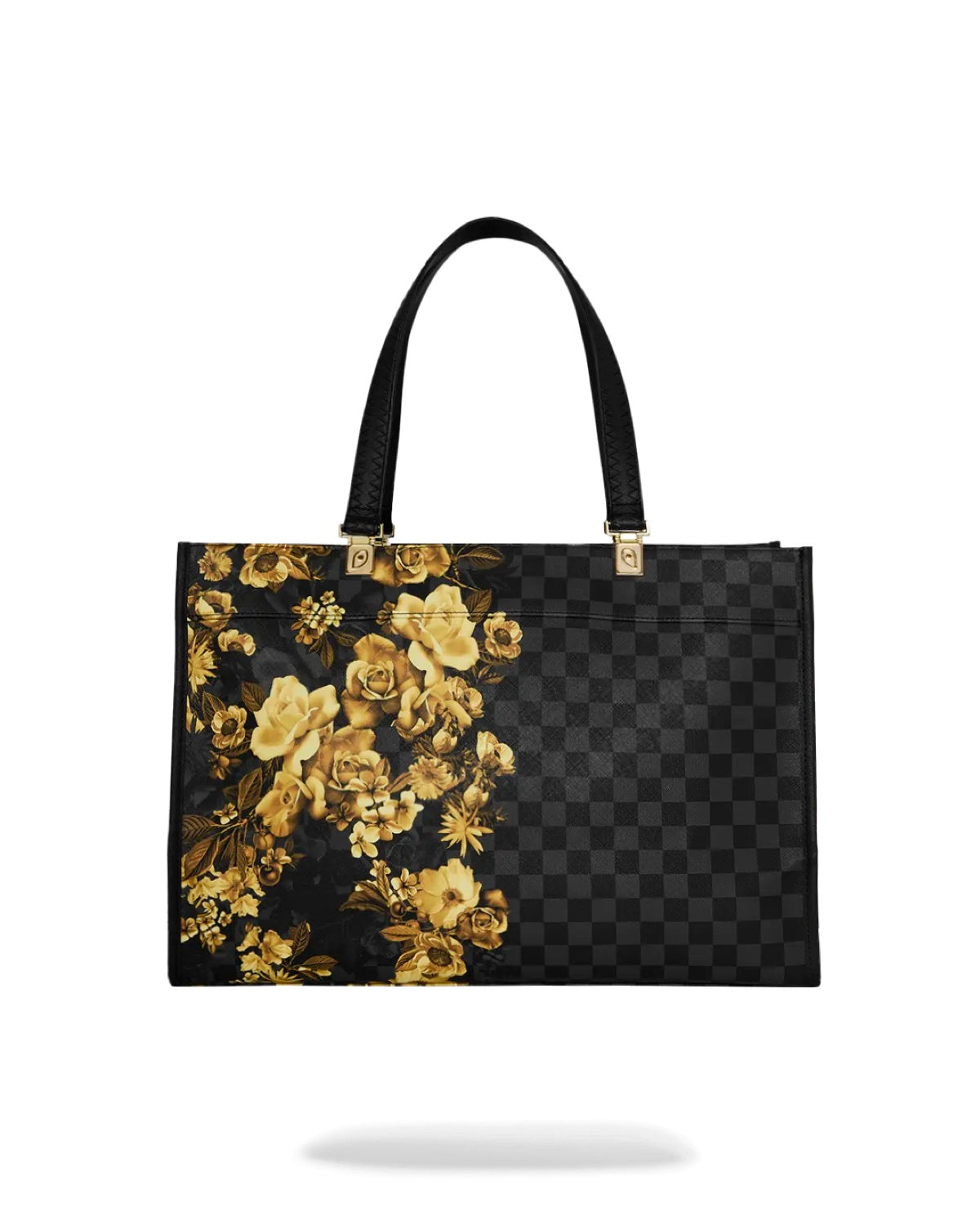 SPRAYGROUND BORSA GOLD FLORAL REMIX TORTUGA TOTE Nero/Oro