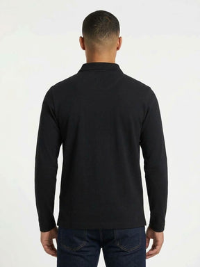 SOLDIER Polo Manica Lunga Logo Sul Petto Nero