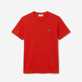 LACOSTE T-Shirt Basic In Cotone Pima Arancione