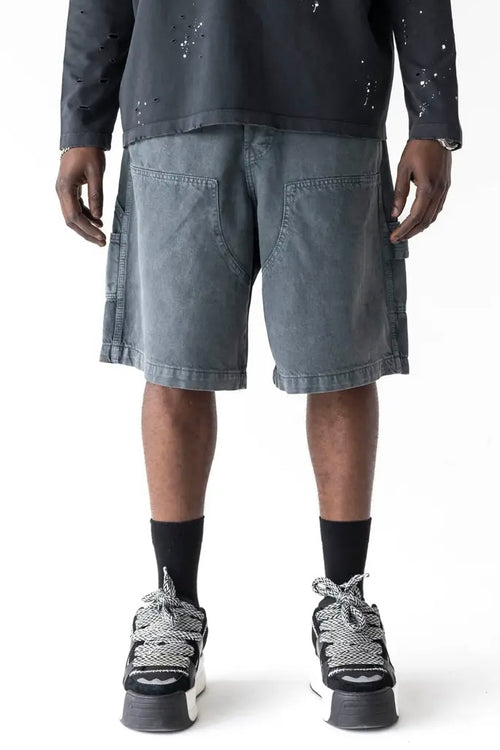 BLACK ISLAND Bermuda Jeans Denim Grigio