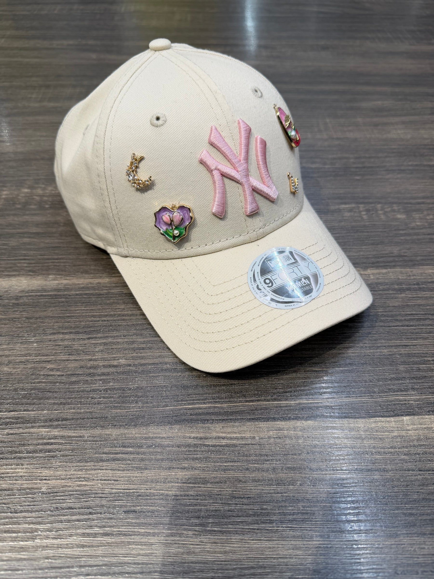 NEW ERA NY CUSTOM PANNA LOGO ROSA DONNA