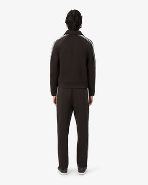 LACOSTE Tuta Leggera In cotone Marrone Con Bande Laterali blu