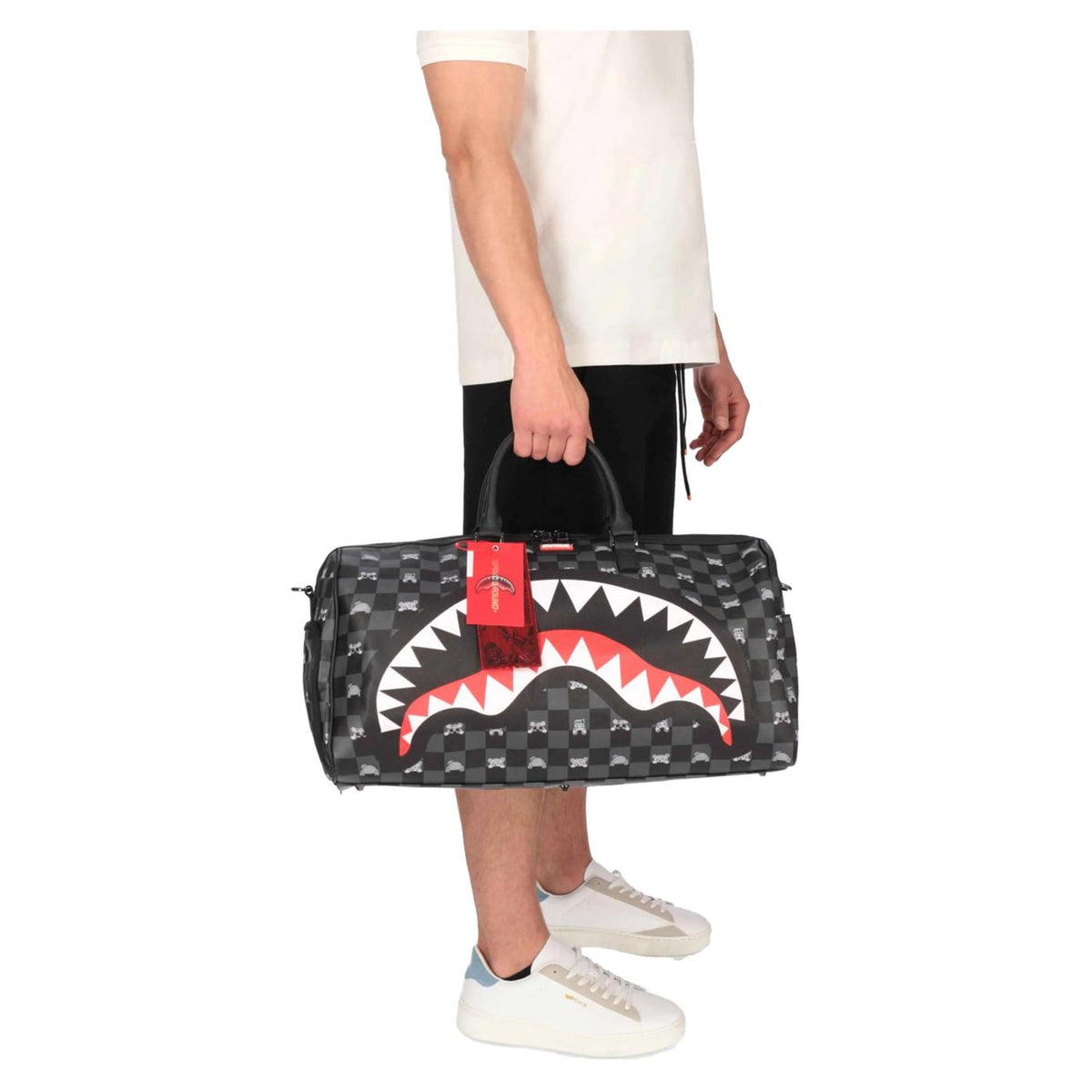 SPRAYGROUND Borsone GRAY PEEKING CHARACTER Nero