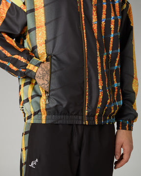 AUSTRALIAN Tuta Completa In Microfibra Con Zip Nero/Dettagli Verde e Arancio SS26