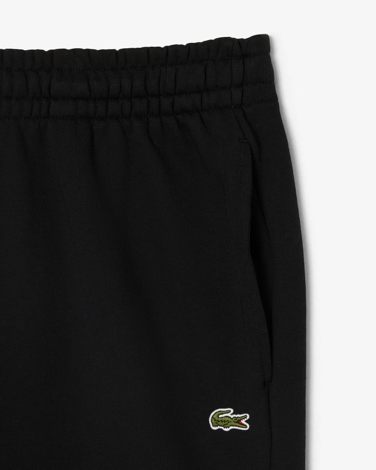 LACOSTE Pantalone In Cotone Felpato Relaxed Fit Nero