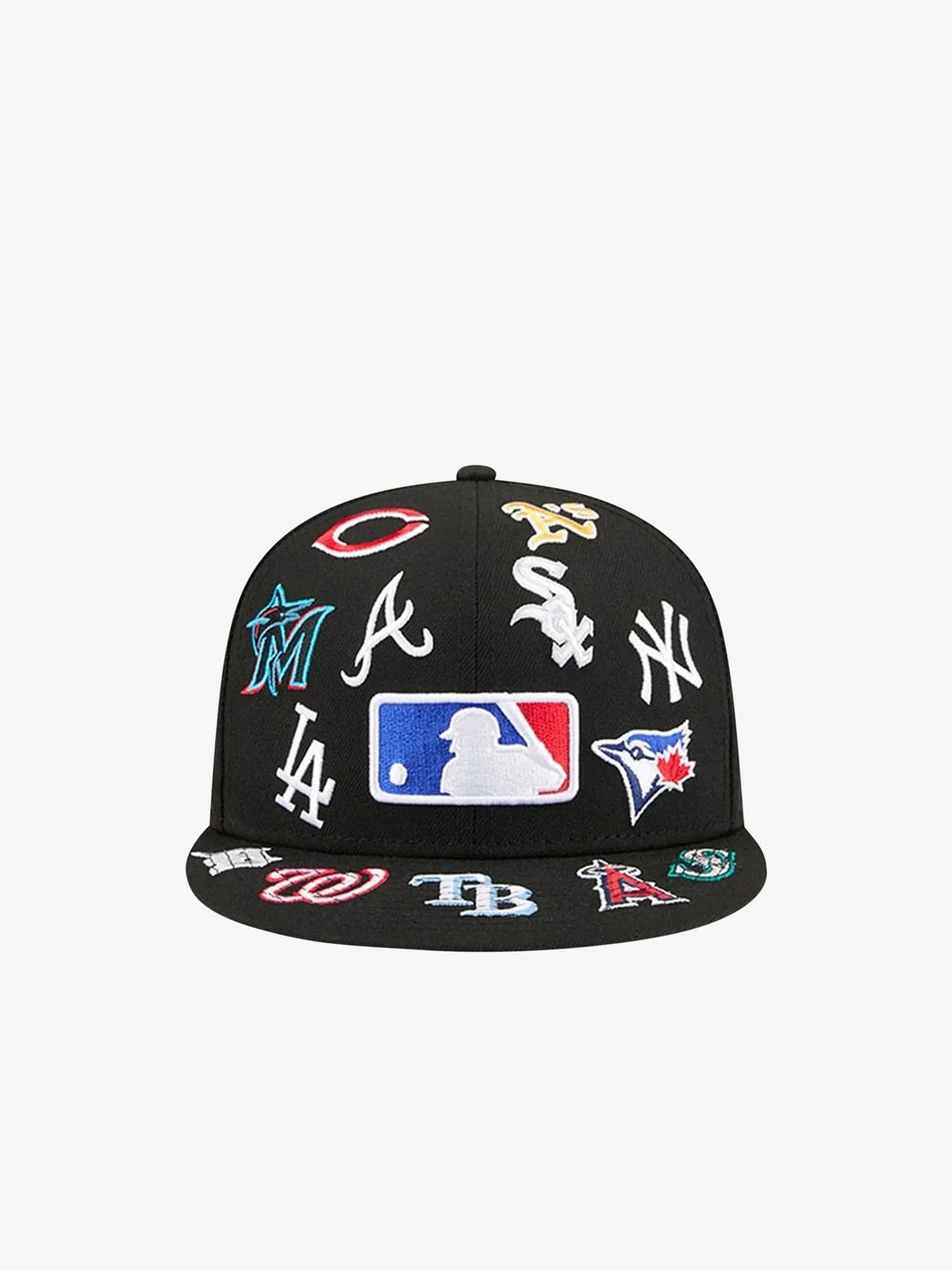New Era NEW ERA Cappello Con Visiera Piatta 59Fifty Fitted Nero Multilogo - Cappello - Tommaseo Clothing