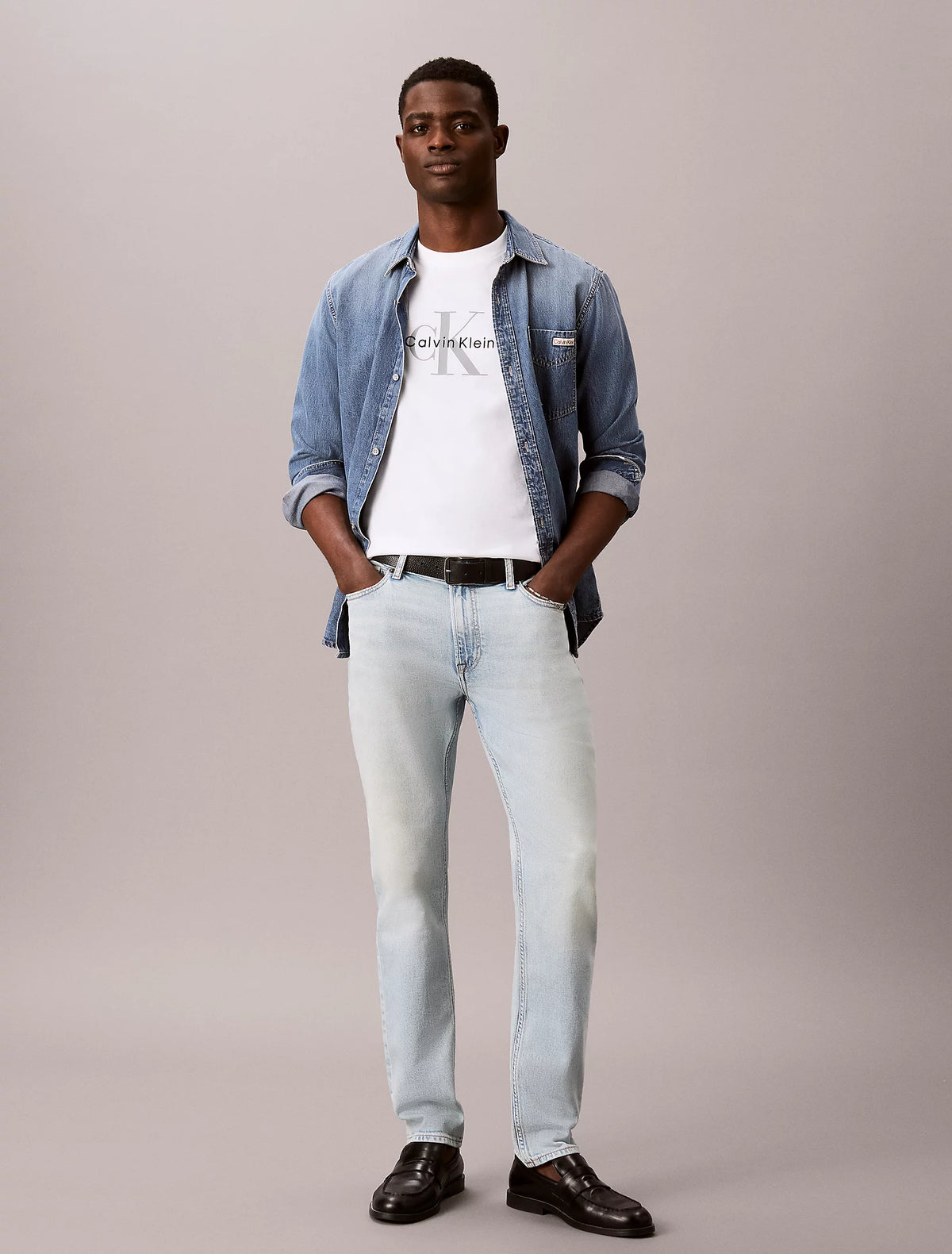 CALVIN KLEIN Jeans Slim Fit Blu Chiaro