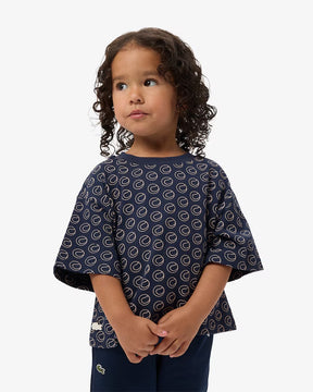 LACOSTE T-Shirt Fantasia Infant Blu/Rosa