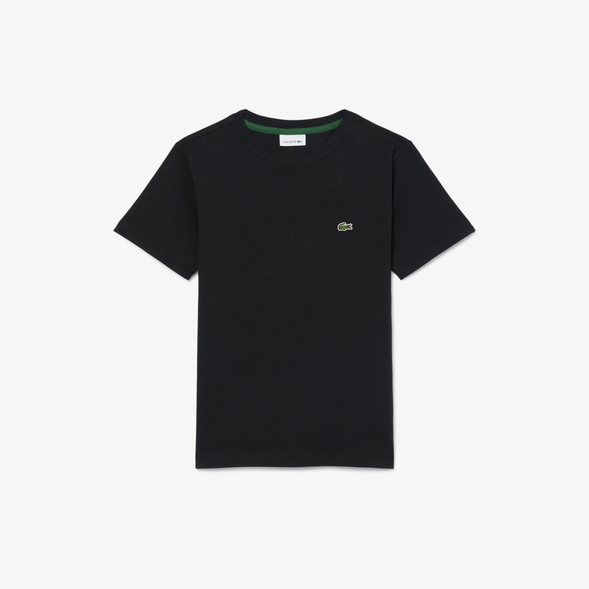 LACOSTE T-Shirt Bambino/Bambina Basic In Cotone Nera