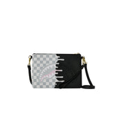 SPRAYGROUND Pochette/Tracolla Cream Check Side Drip Nera/Bianca