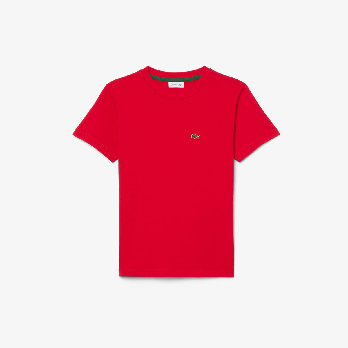 LACOSTE T-Shirt Bambino/Bambina Basic Rossa