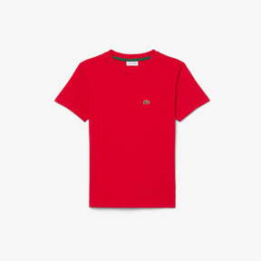 LACOSTE T-Shirt Bambino/Bambina Basic Rossa