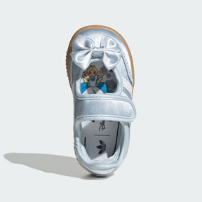 ADIDAS Samba ballerina  Baby Bambina Collaborazione Disney Jane Azzurra Con Fiocco Azzurra Strisce Bianche