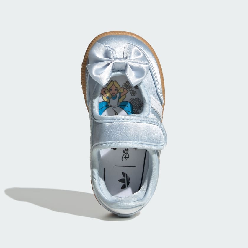 ADIDAS Samba ballerina  Baby Bambina Collaborazione Disney Jane Azzurra Con Fiocco Azzurra Strisce Bianche