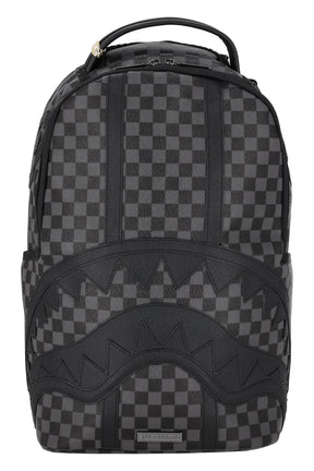 SPRAYGROUND Zaino In Pelle Henny Black Checkered Sharkmouth Nero