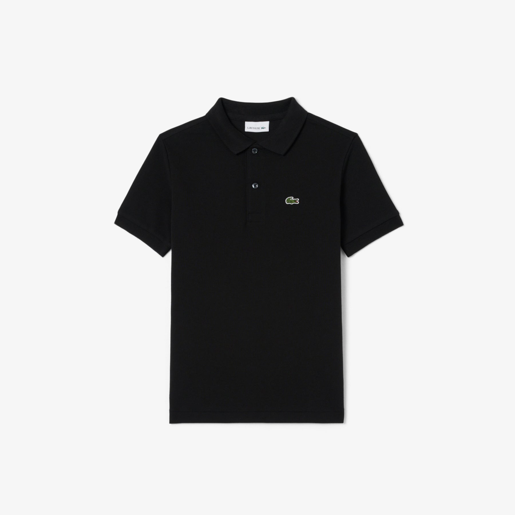 LACOSTE Polo In Cotone Piqué Bambino/Bambina Basic Nera