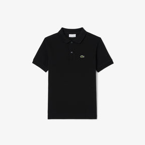 LACOSTE Polo In Cotone Piqué Bambino/Bambina Basic Nera