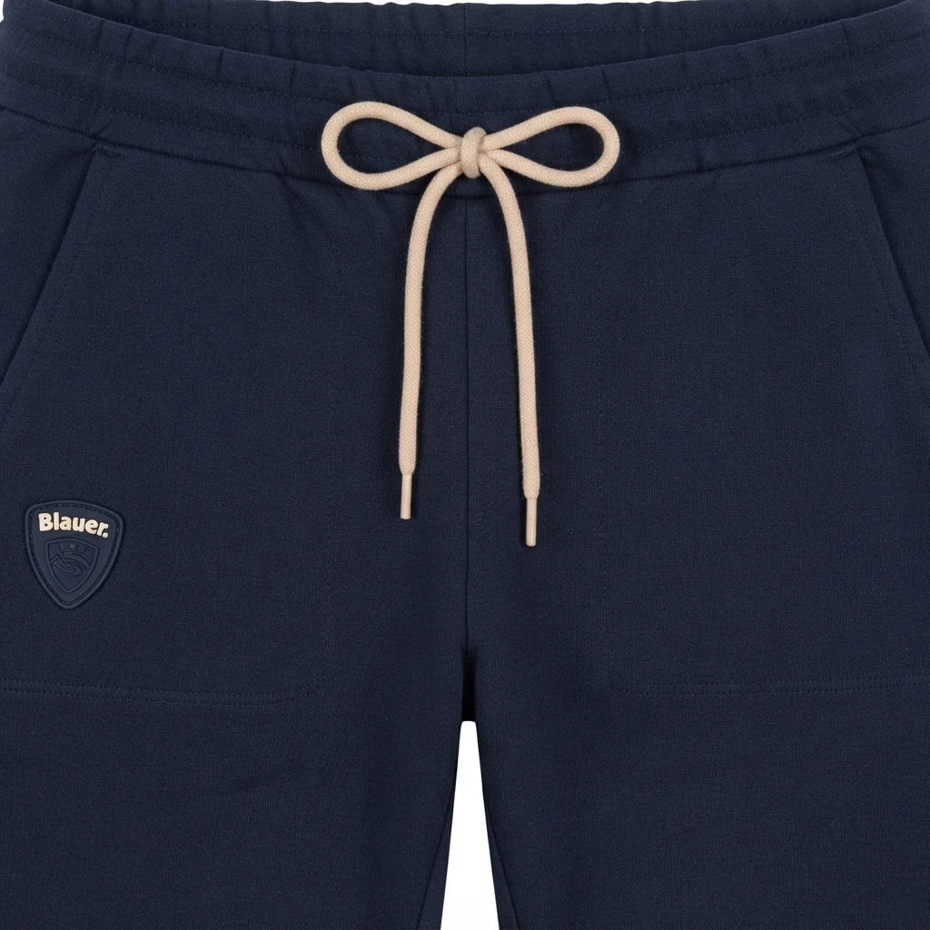 BLAUER Pantalone Di Tuta Felpato Logo Piccolo Blu
