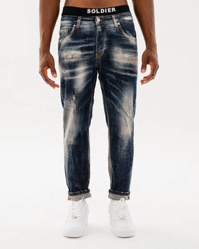 SOLDIER Jeans New Woll Regualr Fit Made in Italy Denim Blu Sabbiato