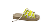 DUALSCAPE Ciabatta Con Fascia e Laccio Beige/Fluo