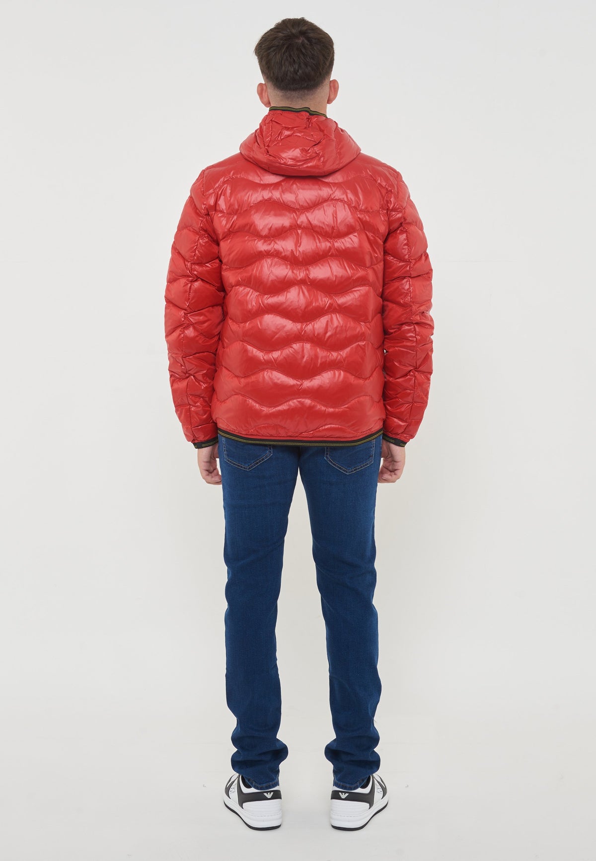 BLAUER Giubbotto Uomo Piumino Invernale Ondulato Rosso