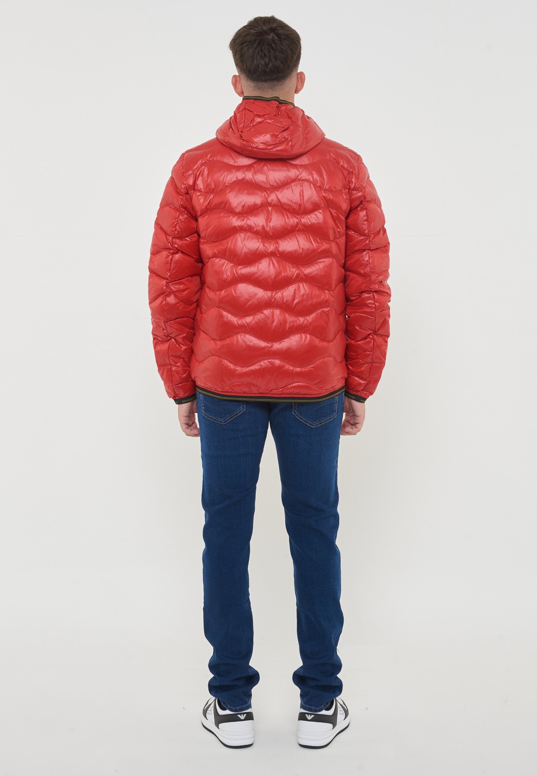 BLAUER Giubbotto Uomo Piumino Invernale Ondulato Rosso
