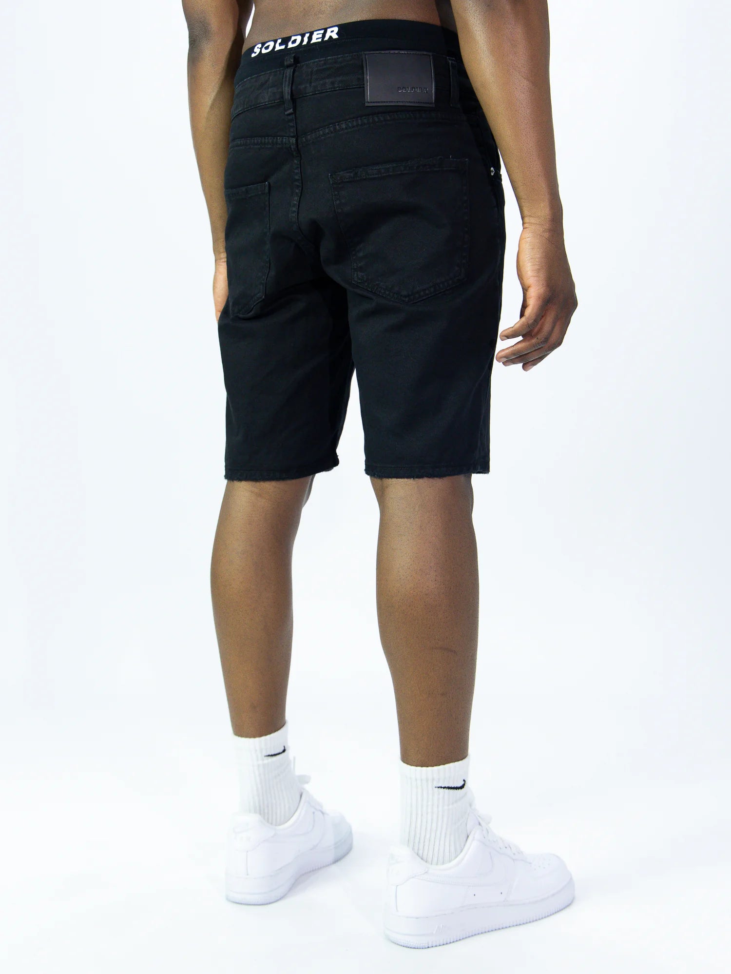 SOLDIER Bermuda Jeans Nero