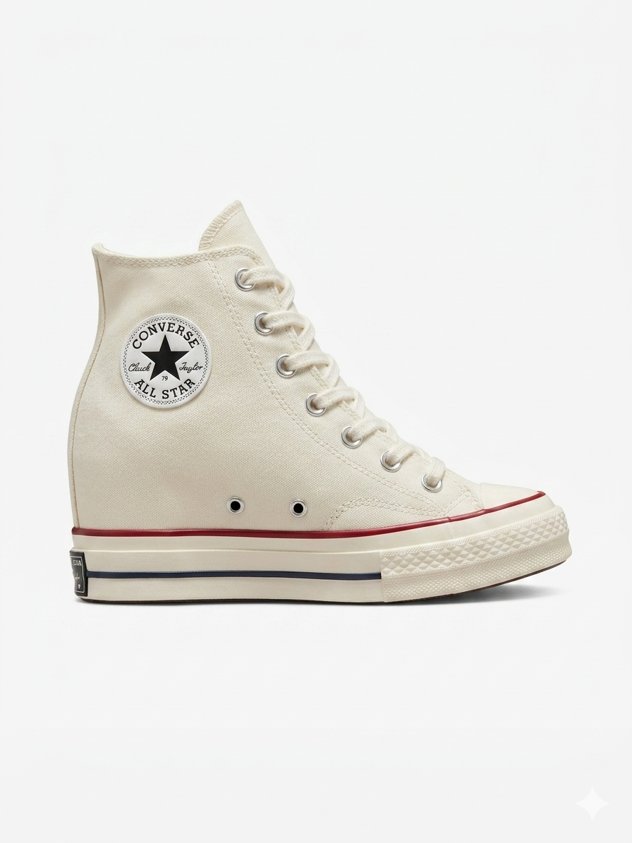 CONVERSE Scarpa In Tela Chuck 70 Wedge High Bianca