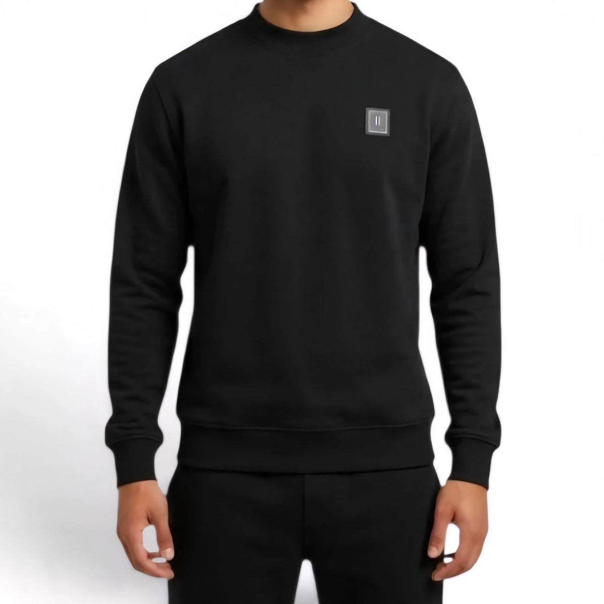 SOLDIER Felpa Girocollo Con Logo Sul Petto Nero